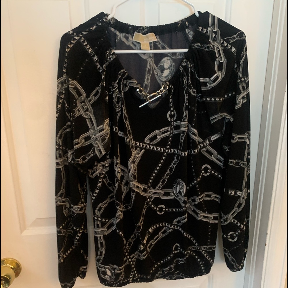 Michael Kors Black and White Blouse